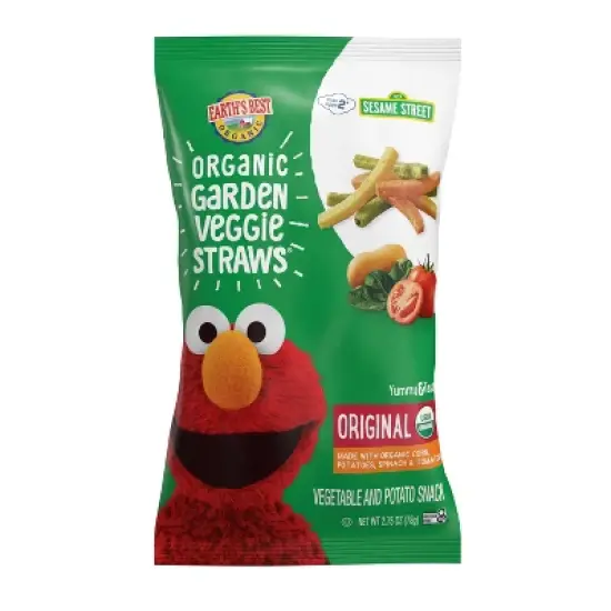 Earth's Best Organic Straws Sesame Street Baby & Toddler Snacks - Original - 2.75oz image {9}