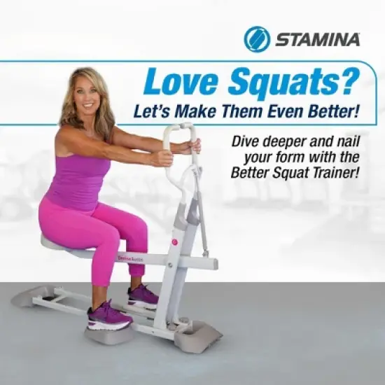 Stamina Products Denise Austin Booty Sculpting System, Squat Trainer Fitness Bench, Lower Body Workout Equipment for Thighs, Glutes, Hips image {1}