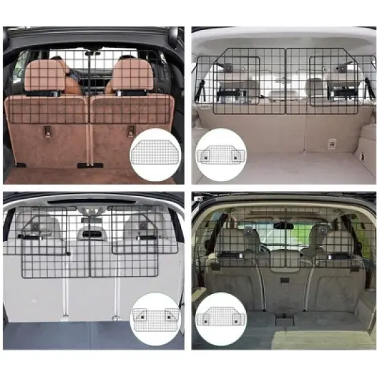 MPM Dog Car Barrier, Adjustable Large Universal-Fit Heavy-Duty Wire Mesh Dog Guard, Travel Car Accessories, for SUVs, Van, Vehicles, Truck Cargo Area image {1}