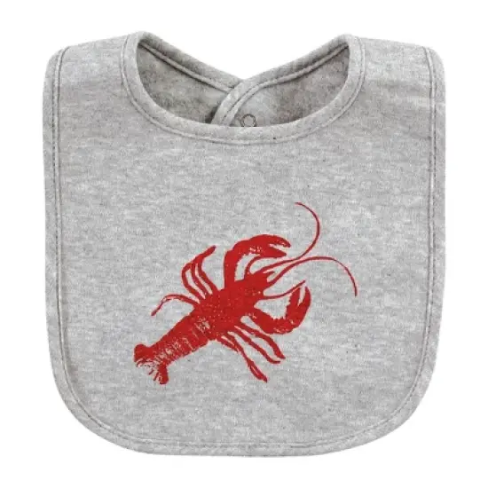 Hudson Baby Infant Boys Cotton Bibs, Shark, One Size image {4}