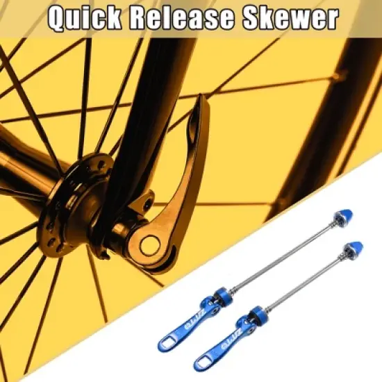 Unique Bargains Bicycle Quick Release Axles Skewers Lever Front Rear 5.91" 7.48" Blue 2 Pcs image {1}