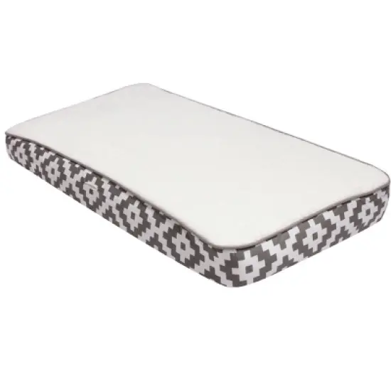 Bacati - Love Gray/White Diamond Plush Changing Pad Cover image {7}