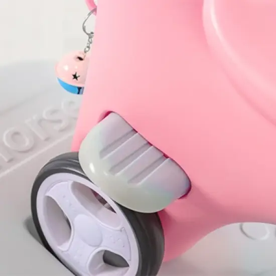 Lirago Rocking Horse Ride On Toy Stroller with Push Handle and Balance Board for Toddlers 1-3 Years Old Unicorn Design Pink image {5}