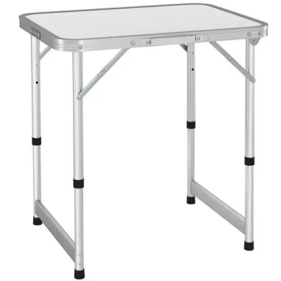 Outsunny Aluminum Lightweight Portable Folding Easy Clean Camping Table With Carrying Handle image {8}
