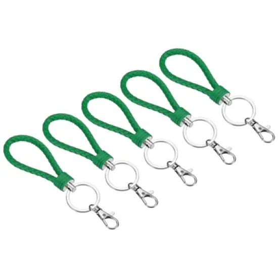 Unique Bargains Plastic Wear-resistant ID Card Wristlet Keychains 5 Pcs image {8}