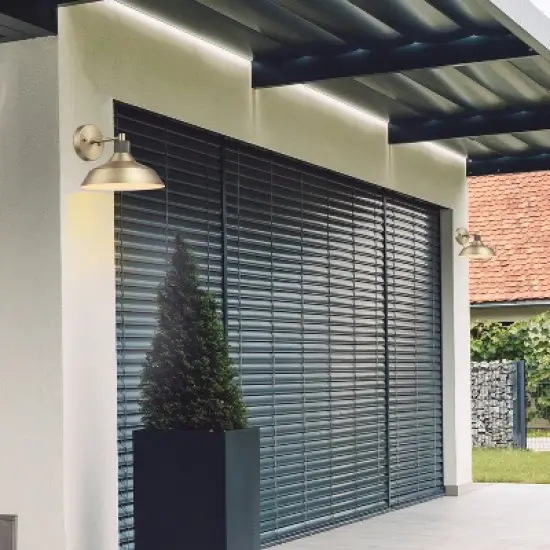 Globe Electric Sutton Matte Brass Outdoor Indoor Textured Wall Sconce image {5}