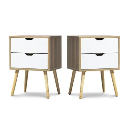 （Set of 2）Organnice End Side Table Nightstand image {5}