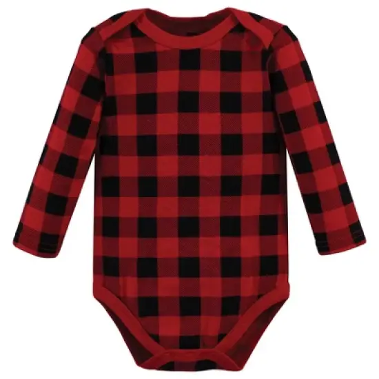 Hudson Baby Unisex Baby Cotton Long-Sleeve Bodysuits, Moose Wonderful Time image {4}