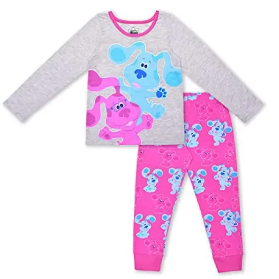 Nickelodeon Girl's Blue's Clues 2 Pack Active Wear Coordinates, Long Sleeve Shirt and Jogger Pants Set for toddler image {5}