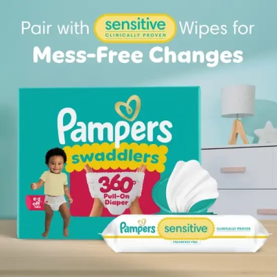 Pampers Swaddlers 360 Disposable Diapers Super - Size 7 - 40ct image {10}