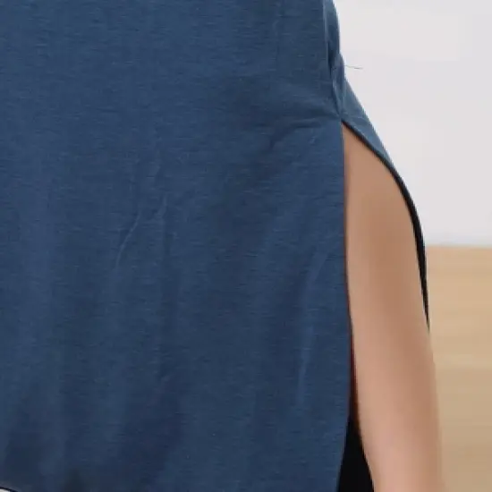 cheibear Women's Summer Cold Shoulder with Pockets Casual Maxi Maternity Lounge Dress image {5}