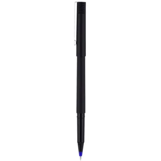 uniball Roller Ball Stick Pens, 0.5 mm Micro Tip, Blue, Pack of 12 image {1}