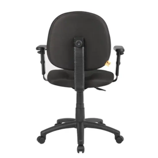Diamond Task Chair with Adjustable Arms Black - Boss Office Products: Ergonomic, Mid Back, Swivel, Office Support image {4}