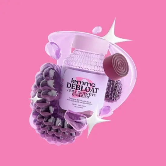 Lemme Debloat Daily Digestive Probiotic Vegan Gummies - 60ct image {4}