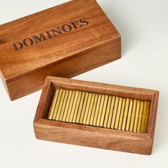 Wood and Brass Dominoes - Hearth & Hand&trade; with Magnolia image {2}