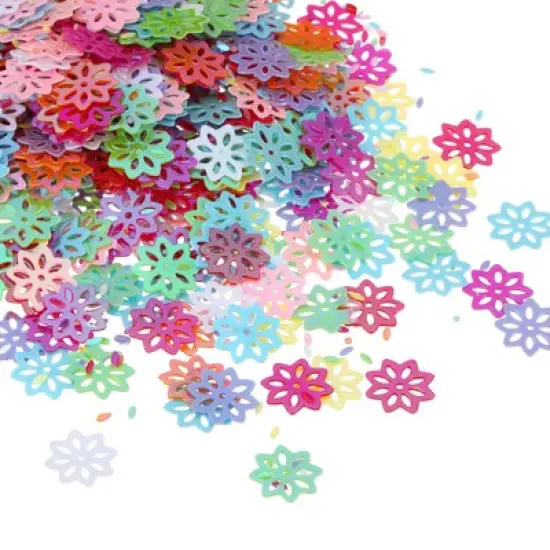 Unique Bargains Crafts DIY Celebration Flower Shape Mixed-color Sequins 2 Pcs of 30 Gram image {5}