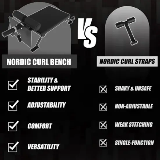 Adjustable Hamstring Curl Bench with Wheels Nordic Bench, Nordic Curl Machine, for Home Gym image {3}