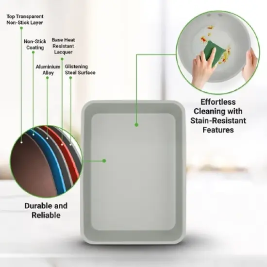 Non-Stick Cookware Set for Easy Cooking with Pots, Pans, Utensils, + Durable White Finish, 20 Pieces image {5}