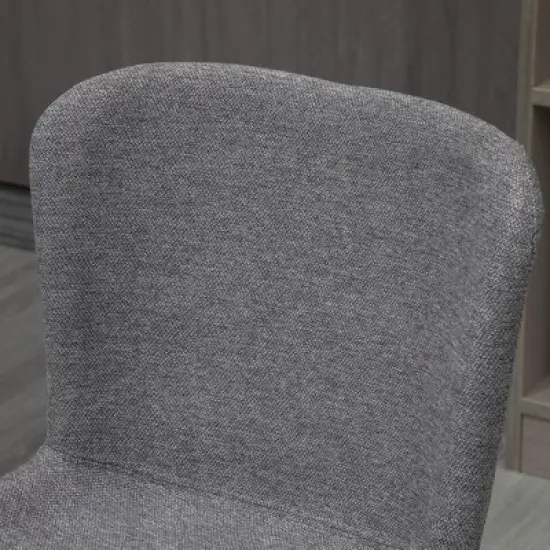 Vinsetto Home Office Chair, Swivel Task Chair with Adjustable Height and Armless Design for Small Space, Living Room, Bedroom, Gray image {4}