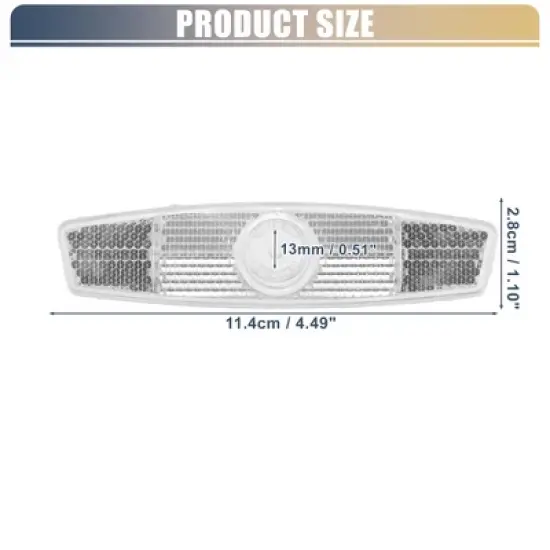 Unique Bargains Bicycle Warning Reflector for Bike Bicycle ABS 4pcs image {2}