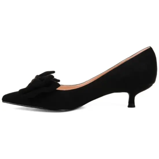 Journee Collection Womens Orana Pointed Toe Kitten Heel Pumps image {1}