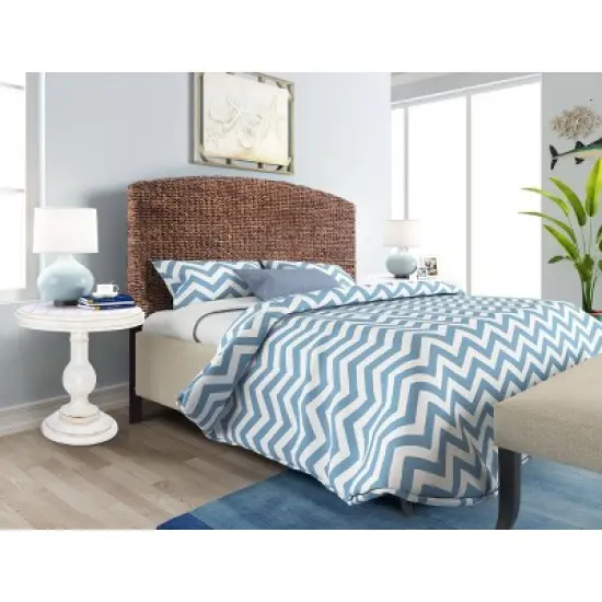 King Estern Banana Leaf Panel Headboard Dark Brown - Summerland Home image {7}