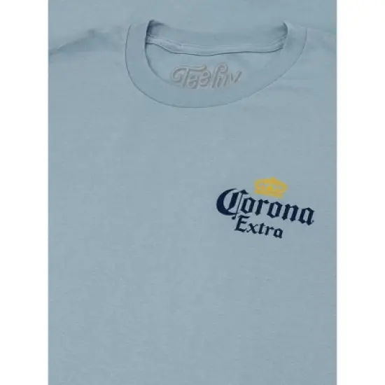 Tee Luv Corona Extra Left Chest Front and Back Beer Logo T-Shirt image {2}