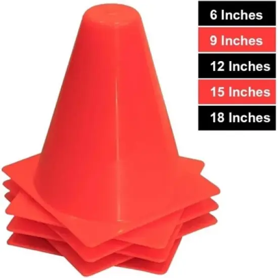 Amber Sporting Goods Ultimate Training Essentials 6-Piece Durable PVC Cones for Dynamic Workouts Portable, Stable, and Versatile Elevate Your Game image {4}