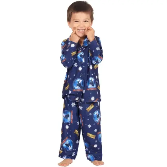 The Polar Express Toddler Believe Button-Front Coat And Pants Pajama Set image {4}