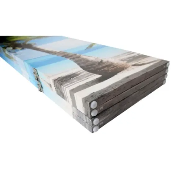Legacy Decor Canvas Room Divider Double - Sided Digital Print Virgin Islands Beach Design image {2}