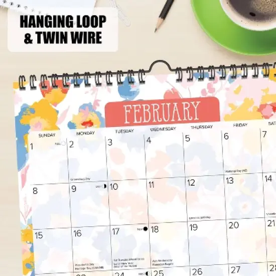 Willow Creek Press 12"x12" 2026 Meadow Flowers Spiral Wall Calendar image {4}