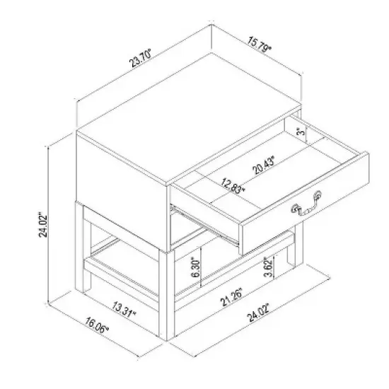 Elmira Nightstand Brown - Threshold&trade; designed with Studio McGee image {7}