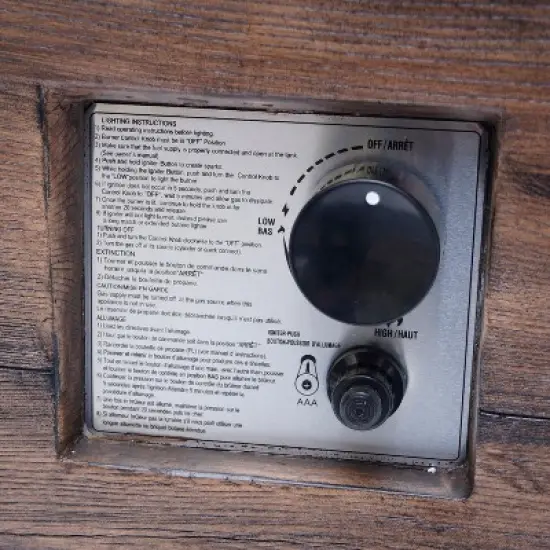 32-Inch Square Outdoor Fire Pit Table With Built-In Propane Storage And Wood-Look Concrete Top image {12}