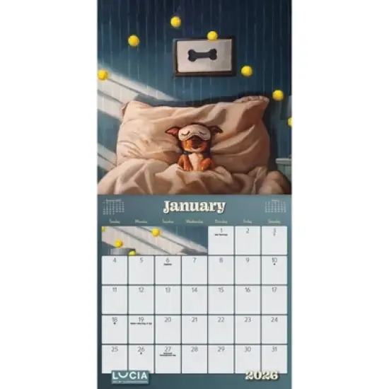 Trends International 2026 Lucia Heffernan Paws and Relax 12"x12" Wall Calendar image {1}