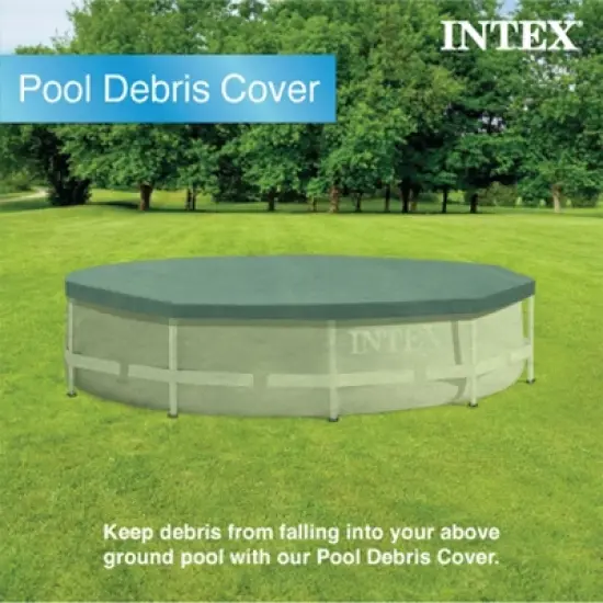 Intex Round Above Ground Swimming Pool Cover, (Pool Cover Only) image {3}