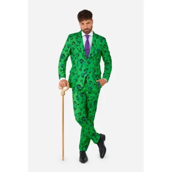 Suitmeister Men's Halloween Suit - The Riddler Costume image {2}