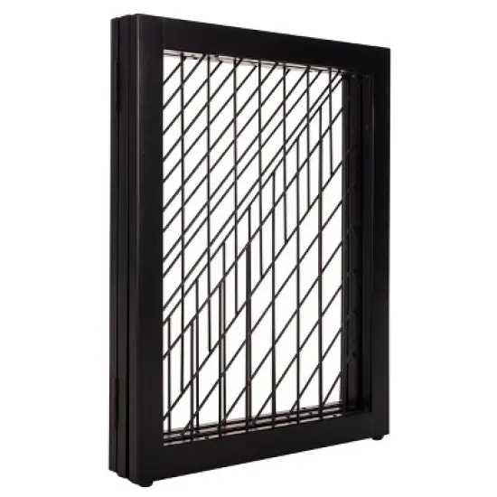 PETMAKER 3-Panel Foldable Pet Gate, Black image {3}