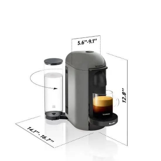 Nespresso Vertuo Plus Coffee and Espresso Maker by Breville Gray image {2}