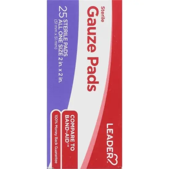 Leader Sterile Gauze Pads 2 in x 2 in 25 ea image {3}