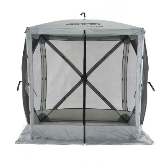 CLAM Quick-Set Traveler Portable Pop Up Outdoor Camping Gazebo Sided Canopy Shelter with Ground Stakes and Carrying Bag image {5}