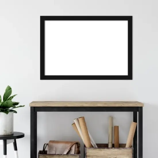 Amanti Art Avon Black Framed Dry Erase Magnetic Board image {6}