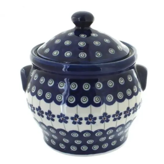 Blue Rose Polish Pottery 1098 Zaklady Medium Canister image {3}