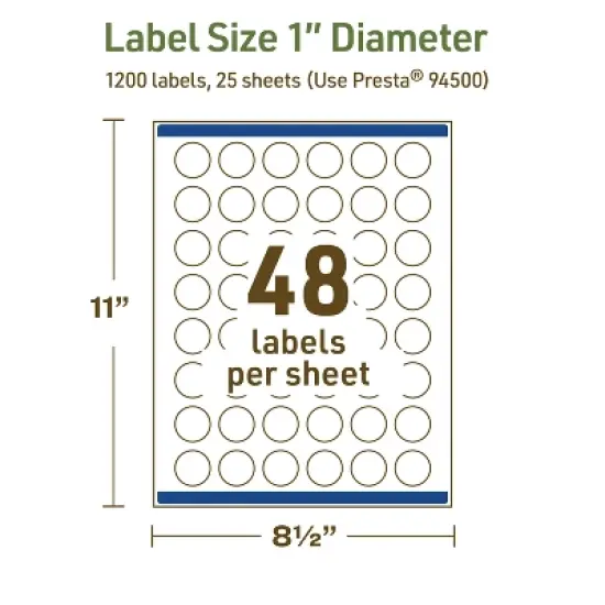 Avery Dissolvable Labels, 1" Diameter Round image {6}