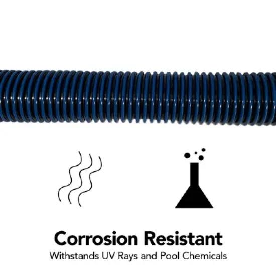 Puri Tech 1.5 Inch Diameter x 25 Feet Long Vacuum Hose for In-Ground Swimming Pools with Swivel Cuff Prevents Tangling UV & Chemical Resistant image {5}