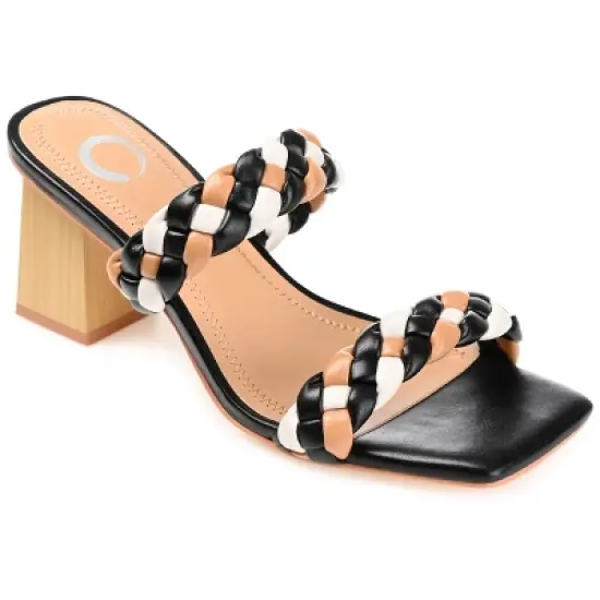 Journee Collection Womens Bronte Tru Comfort Foam Open Square Toe Block Heel Sandals image {9}