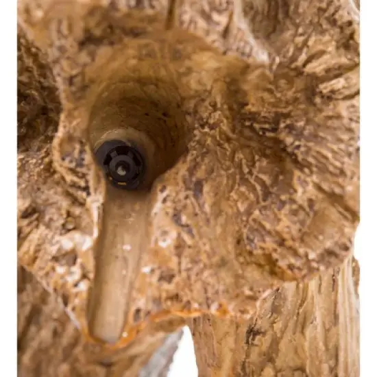 Wind & Weather Realistic Indoor/Outdoor Woodland Stump Fountain with Metal Lily Pads image {9}