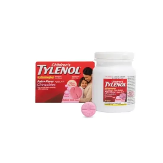 Children's Tylenol Pain + Fever Relief Chewables - Acetaminophen - Bubble Gum - 24ct image {7}