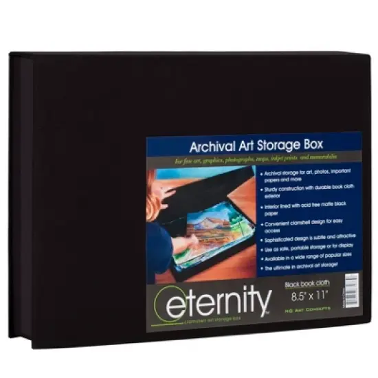 HG Concepts Art Portfolio Storage Box Eternity Archival Clamshell Box For Storing Artwork, Photos & Documents Deluxe image {5}