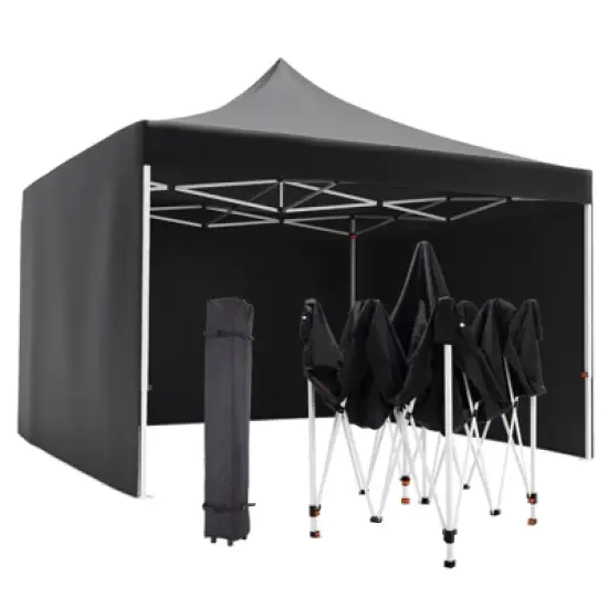 Pop Up Canopy Tent, 10 x 10 Ft Commercial Instant Shade Canopy with Roller Bag, Outdoor Portable Canopy for Events, Parties, Camping image {1}