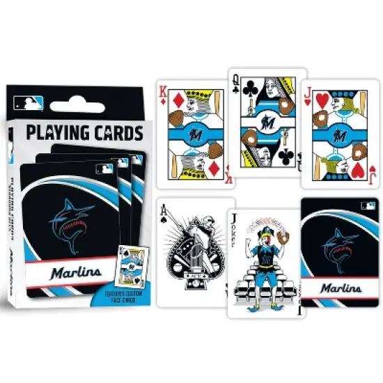 MasterPieces Officially Licensed MLB Miami Marlins Playing Cards - 54 Card Deck for Adults image {3}